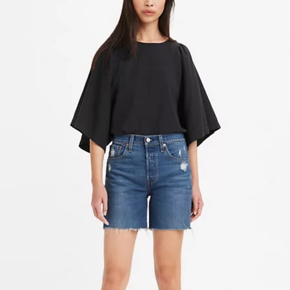 Levis 501 shorts high rise mid thigh